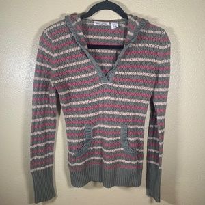 Y2K DKNY knit hooded sweater